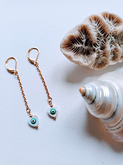 Long sleeper heart protective eye water green