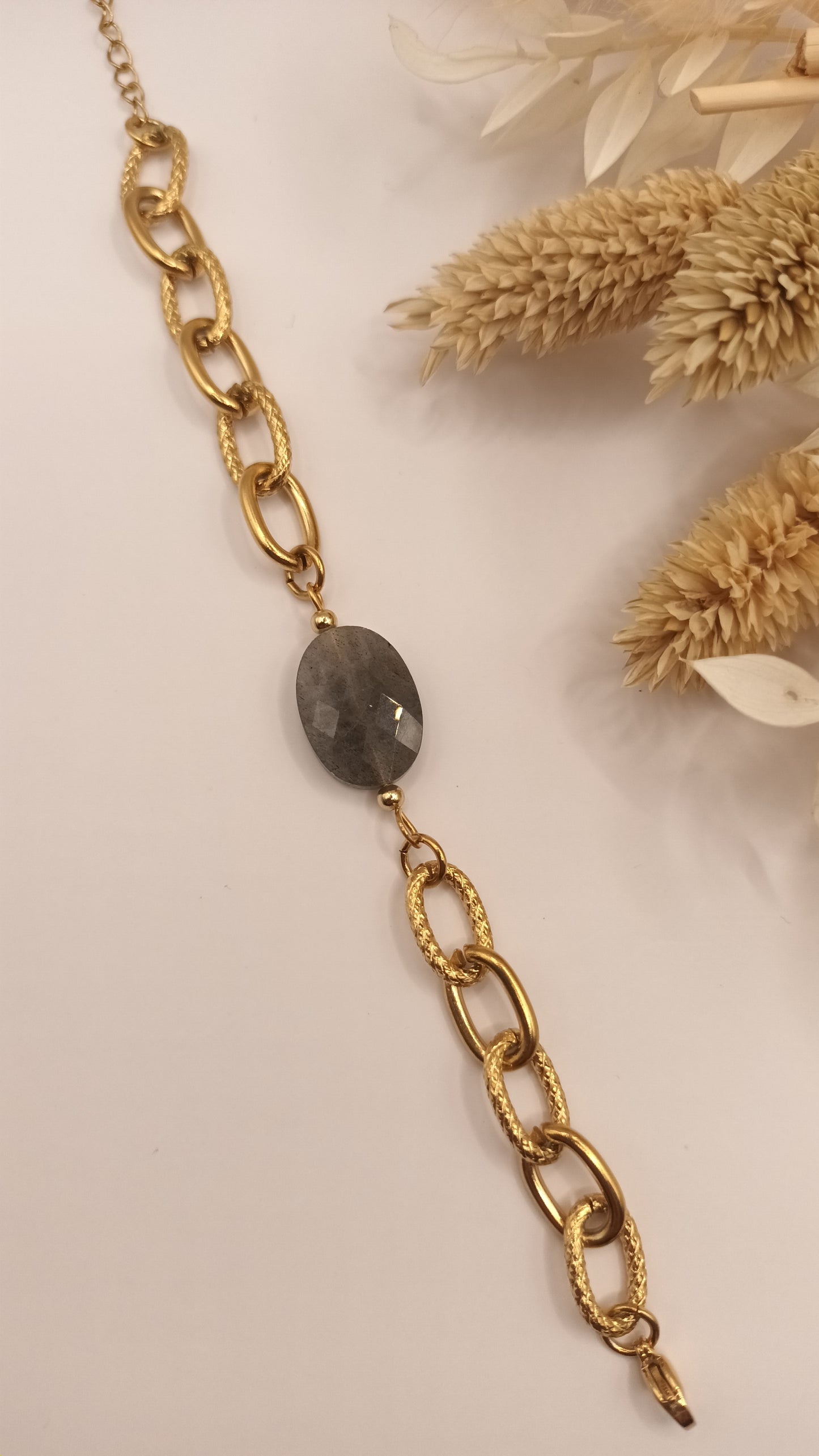 Bracelet maille ovale - Labradorite