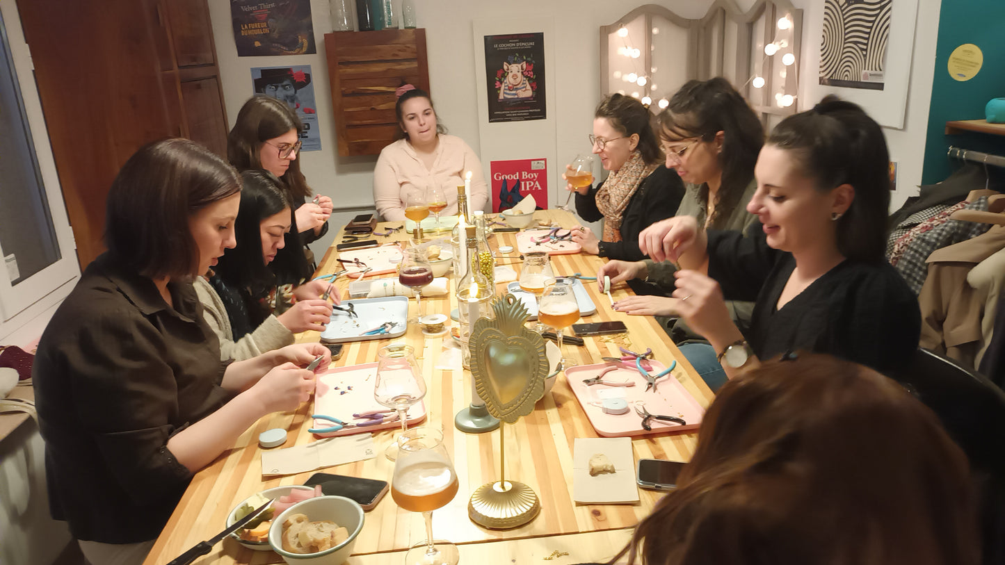 Atelier bijoux & Apéro - Jeudi 17/04/25 (19h / 21h)
