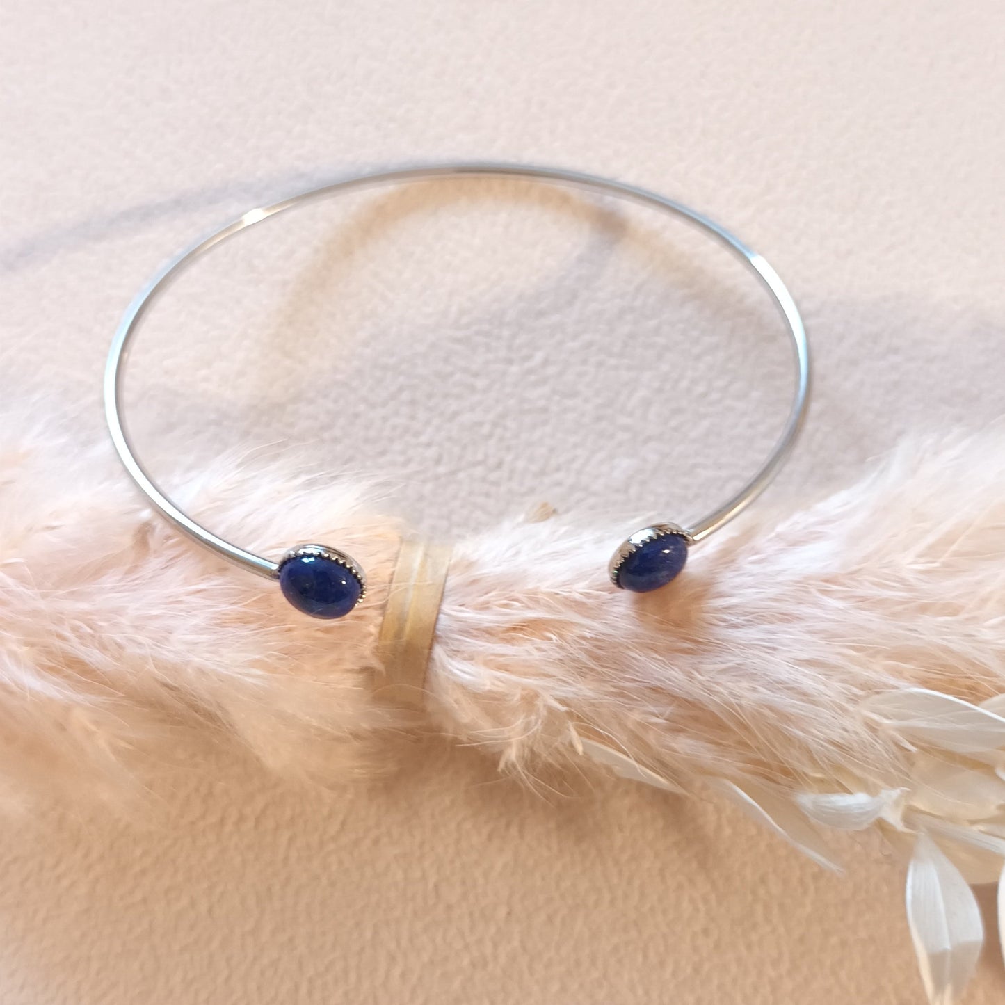 Jonc Argenté Lapis Lazuli