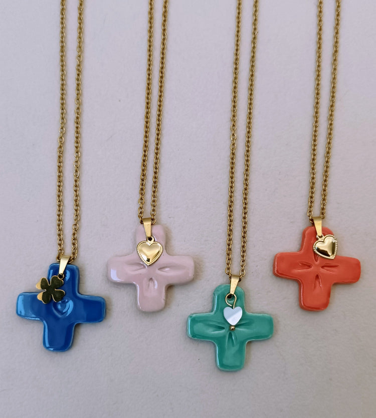 Collier Céramique + charms en Collaboration artisanale