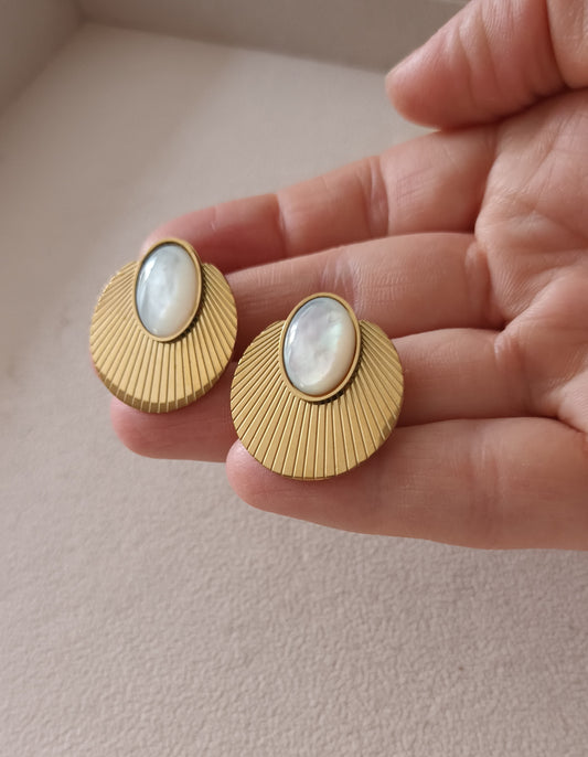Boucles d'oreilles coquillage nacre