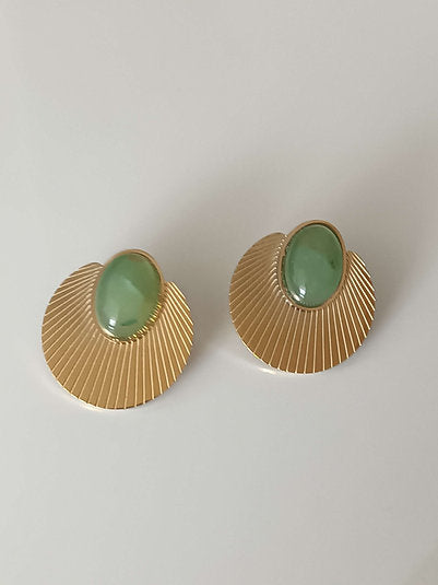 Boucle d'oreilles coquillage Aventurine