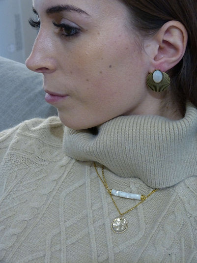 Mother-of-pearl shell earrings