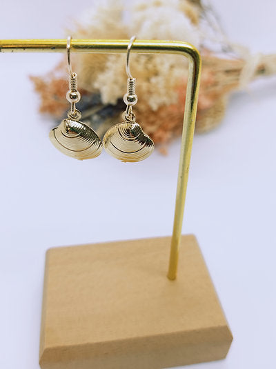 Boucles d'oreilles plaqué or - coquillages