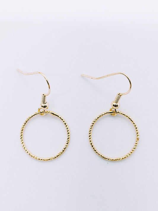 Boucles d'oreilles plaqué or anneaux torsadés