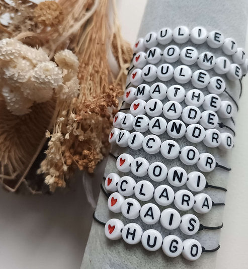 Bracelet réglable prénom personnalisé