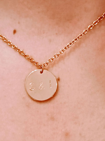 Collier 3 lettres graver à personnaliser