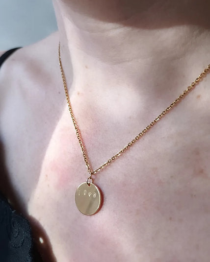 Collier plaqué or 4 lettres graver à personnaliser