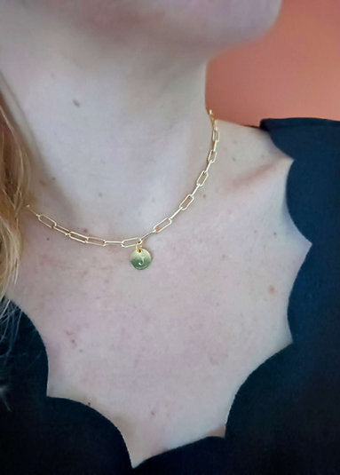 Collier chaine trombone et médaillon graver à personnaliser
