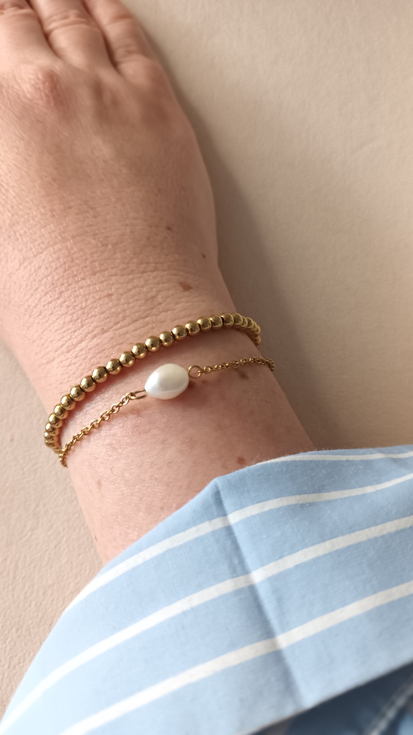 Collection été : Bracelet perle d'eau douce