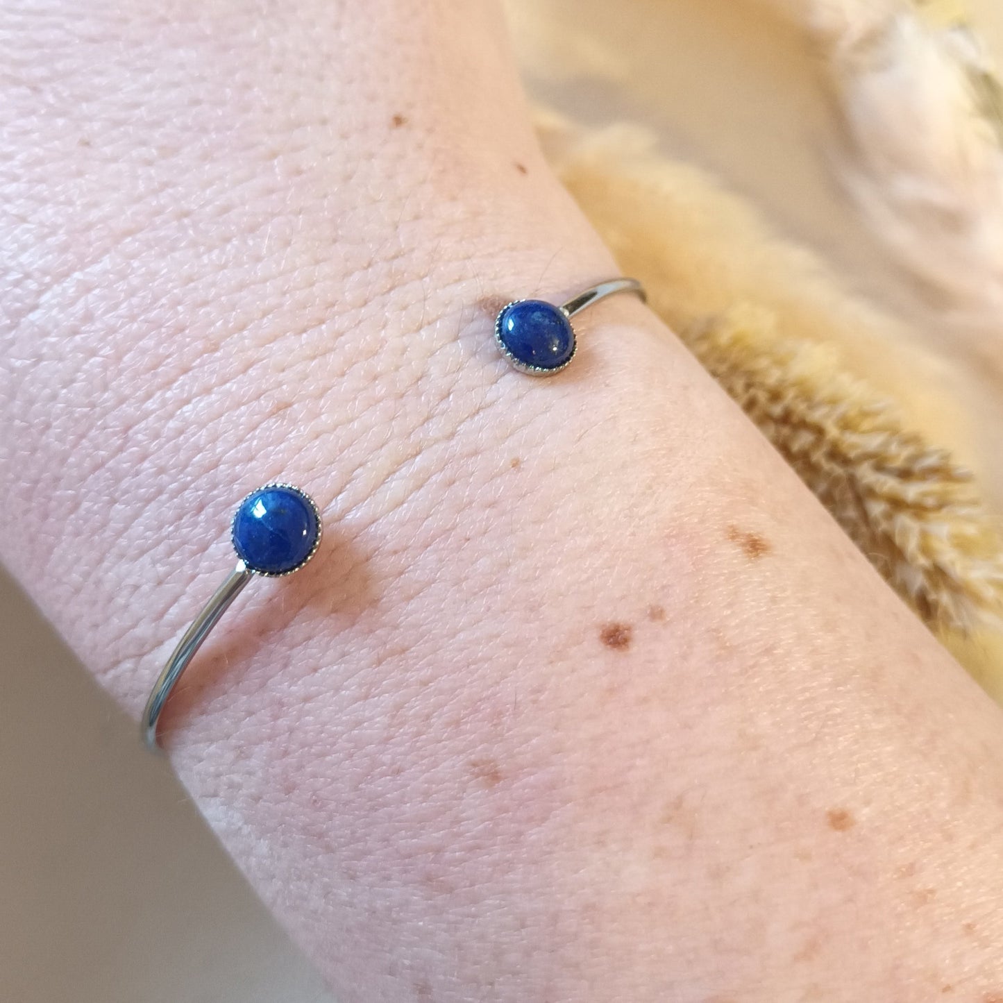 Jonc Argenté Lapis Lazuli