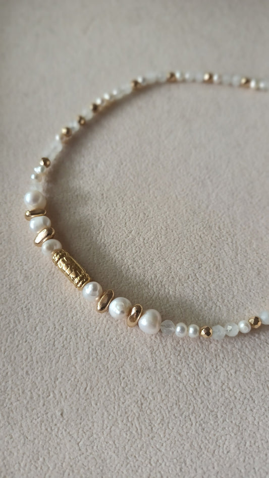 Collection été : Collier Nomade et perle d'eau douce