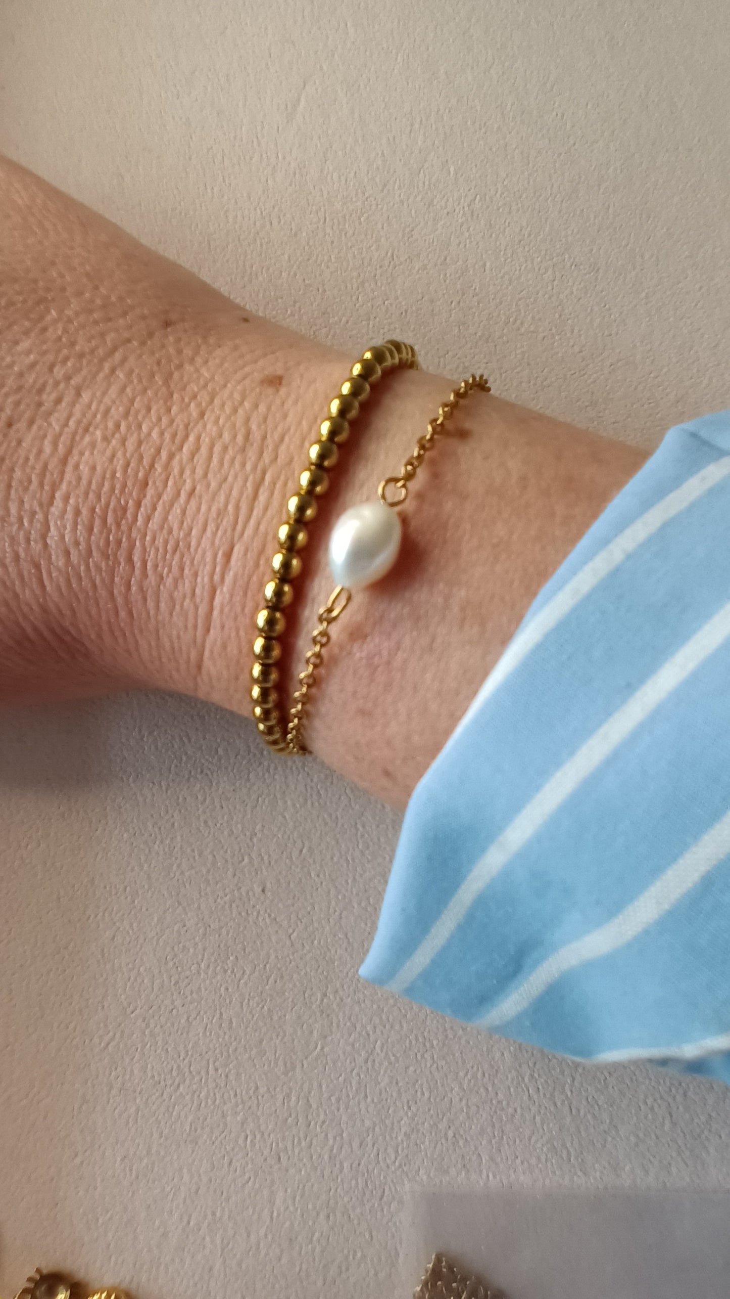Collection été : Bracelet perle d'eau douce