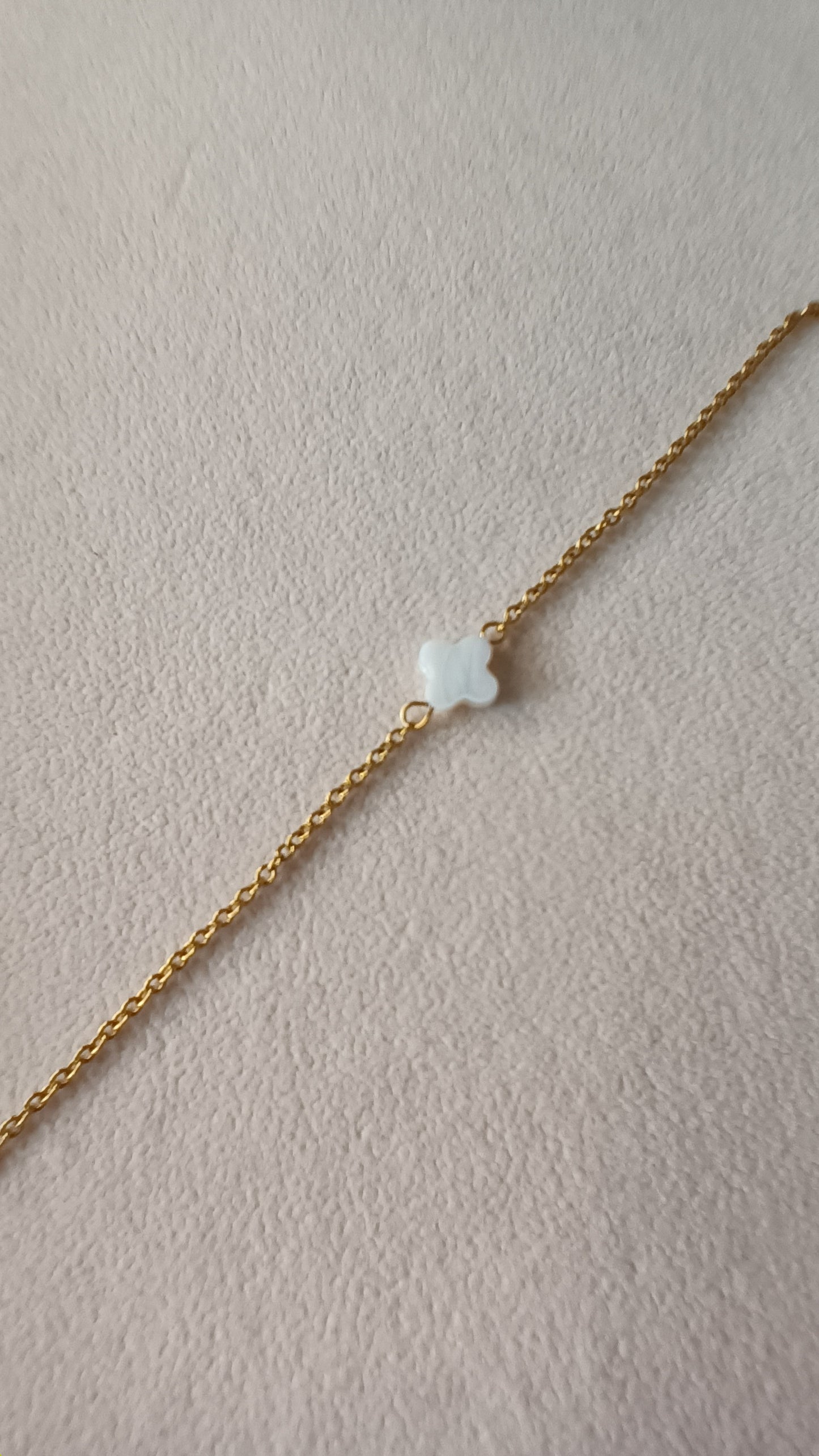 Collection été : Bracelet trefle nacre