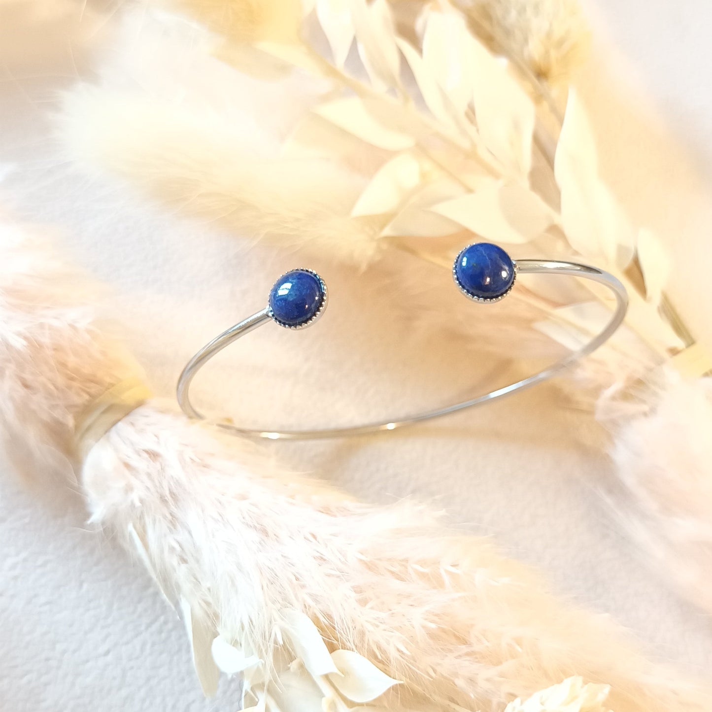Jonc Argenté Lapis Lazuli
