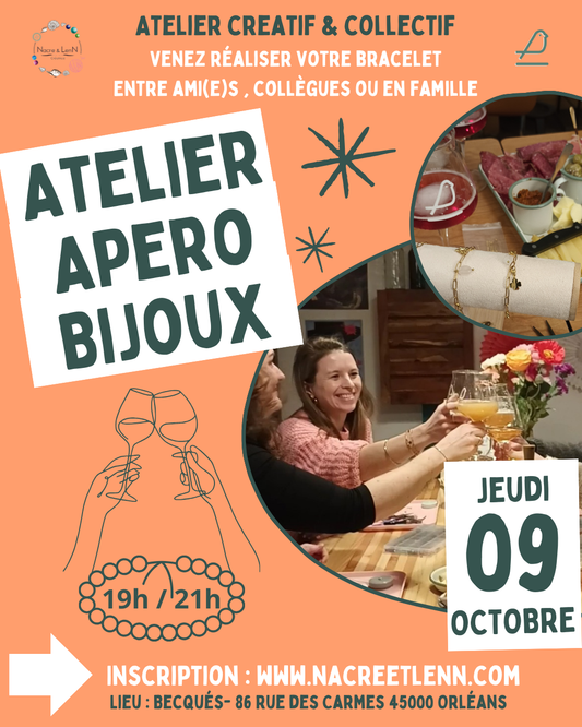 Jewelry Workshop &amp; Aperitif - Thursday 04/17/25 (7 p.m. / 9 p.m.)